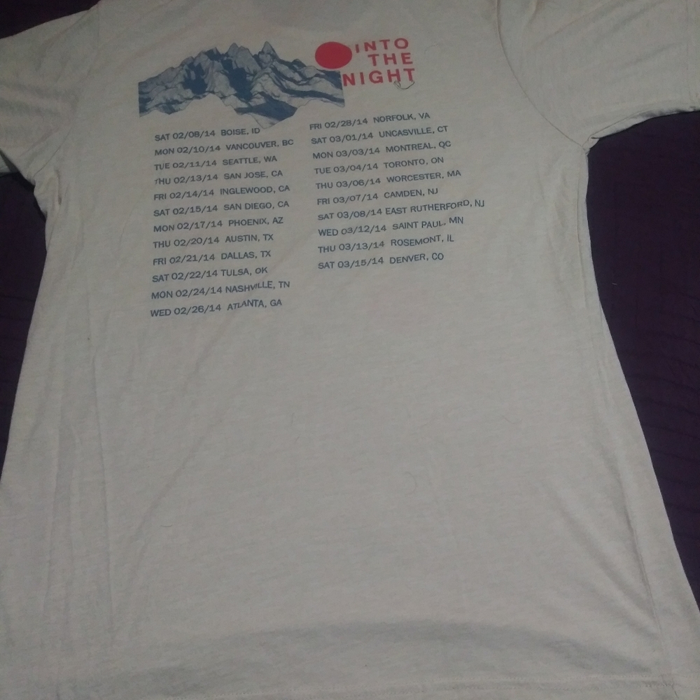 Imagine Dragaons Into the Night tour shirt